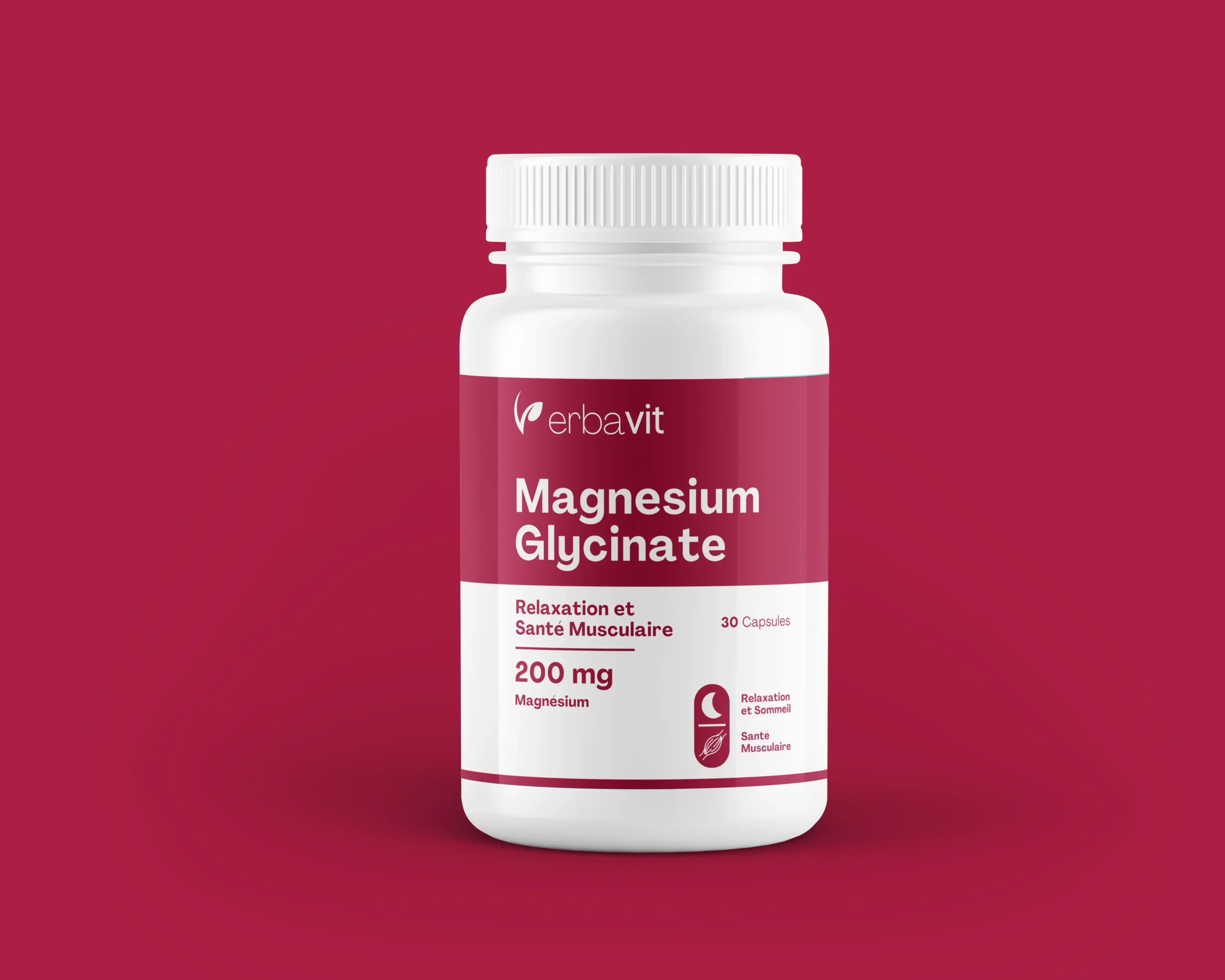 Magnesium Glycinate – (200mg Magnésium)